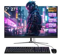 All-in-One Desktop Computer Alder Lake N95 27 inch All-in-One PC 16GB RAM 512GB ROM Full HD IPS Display USB3.0*4 Built in Speaker Dual-Band WiFi&Bluetooth 5.1 with Wired Keyboard and Mouse.