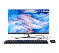All-in-One Desktop Computer Celeron N5095 2.9Ghz 23 inch All-in-One PC 8GB RAM DDR4 512GB ROM 1920 * 1080 IPS Display Desktop Computer with Dual-Band WiFi & Bluetooth 5.1&HDMI,Wired Keyboard and Mouse
