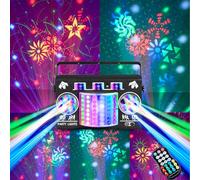 All in One Disco Lights,Sound Activated LED Strobe Light,DMX512 Derby Lighting,Colourful LED Patterns Light,Stage Lights,Disco Light for Parties,Birhday Wedding Halloween Christmas Party Maker