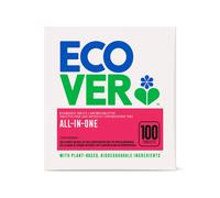 Ecover All in One Dishwasher Tablets, Lemon & Mandarin, Pack of 100