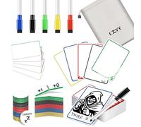 All-in-One Dry Erase MTG Tokens Gift Bundles - 50 Reusable Proxy Cards + 75 Blank Acrylic Counters & Tags Set with 5 Color-Coded Markers for TCG Players, Commander Decks & D&D