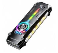 ALL-IN-ONE EDC Flashlight: 1800-Lumen Magnetic Work Light, UV Blacklight Detector, Red Light Beam, 48H Runtime, IPX6 Water Resistant, USB-C Fast Charge - Perfect for Mechanics, Hiking, Emergency