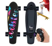 All In One Electric Skateboard,Electric Longboard For Adults, Maximum Speed 25km/H, Charging Time 60 Minutes, Longboard Cruiser With Led Remote Control, 220lbs Max,B