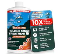 All In One Extra-Strength Black Tank Treatment for RVs - Stronger Liquid RV Toilet Treatment, Eliminates Odor, Liquefies Waste, Prevents Sensor Misreading, CA Compliant (32 oz.) Bottling May Vary