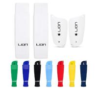 All-in-One Football Sleeve/Guard Combo for Kids - Matching Football Sleeves with Built-In Shin Guards - Perfectly Matches Your Kit Colours - White