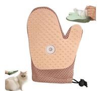 All in One Grooming Mist Glove for Pets - Cat Hair Removal Glove with Electrostatic Brush & Hydrating Spray, Gentle Deshedding Gloves for Dogs Cats Furniture Couch Car (Pink)