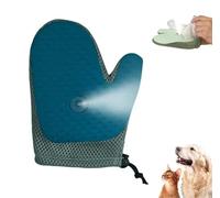 All-in-One Grooming Mist Glove for Pets, Electrostatic Gloves for Pet Grooming, 2-in-1 Self-Cleaning Brush & Hydrating Spray Glove, Reusable Quick De-Shedding, Cat Brush Glove for Dogs & Cats (Blue)