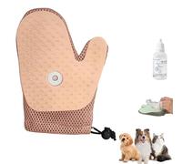 All-in-One Grooming Mist Glove for Pets, Pet Hair Removal Glove, Cat Grooming Brush Glove,Reusable Anti-Static Shedding Mitt,Soothing Micro-Fine Spray to Lock Dandruff and Loose Hair (Pink)