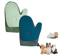 All-in-One Grooming Mist Glove for Pets,Pet Hair Removal Glove,Celery Pets Spray Cat Petting Gloves,Cat Grooming Gloves,Cat Brush Glove for Dogs & Cats,Deshedding Tools (Green+Blue)
