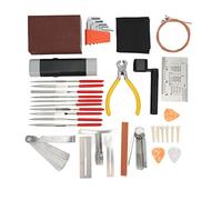 All -in -one Guitar Luthier Tool String Bridge Pin Pink Pick Polier File Polier Linear Maintenance Kit Ideal for Repair and Measurement of Metal Guitars and ABS Materials