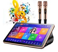 All-in-One Karaoke Player, 18.5 Inch Professional Karaoke Machine with Lyrics Display Screen, 26 Languages, Cloud Song Update, for Family Bar Party,Black-8TB