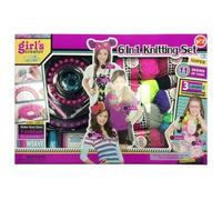 All-in-One Knitting Kit for Beginners with Multicolour Yarns, Needles, Tools, Patterns & Accessories - Make Your Own DIY Beautiful Accessories - Yarn Stitching Craft Kit (6 In 1 Complete Knitting Kit)