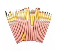 All-in-One Leopard Makeup Brush Set + Holder - 20Pcs Brushes in Pink Gold Holder, Soft Nylon Bristles - Travel-Friendly, for Daily Makeup Application - Perfect Gift for Makeup
