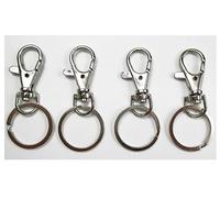 ALL in ONE Lobster Clasps Claw Swivel Trigger Clips Snap Hooks Bag Key Ring Hook Charms Findings (20pcs Platinum)