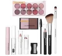 All in One Makeup Kit, 11PCS Professional Full Makeup Set for Women, Starter Make Up Gift Sets for Girls Teenagers, Portable Travel Make Up Kit Includes Beauty Make-up Cosmetics & Tools (Set A)