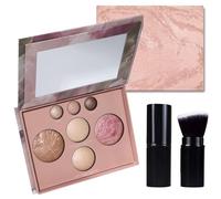 All-in-one Makeup Kit - Baked Palette Starter Makeup Set - Baked Balance & Blush & Brighten Powder Foundation & Angled Brush Multi - Functional Makeup Palette Gift Set - Makeup Gift Set For Women Girl