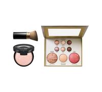 All-in-one Makeup Kit Baked Starter Kit,Baked Balance Blush Palette Starter Set,Brighten Powder Foundation,Multi-Functional Full Size Makeup Gift For Women Girl,Retractable Angled Brush (G)
