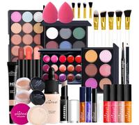 All in One Makeup Kit, Makeup Kit for Women Full Kit, Make Up Gift Set for Women, Makeup Essential Bundle Includes Foundation Eyeshadow Palette Concealer Lipstick Eyeliner Mascara Cosmetic Brush Set