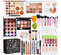 All in One Makeup Kit, Makeup Kit for Women Full Kit, Make Up Gift Set for Women, Makeup Essential Bundle Includes Foundation Eyeshadow Palette Concealer Lipstick Eyeliner Mascara Cosmetic Brush Set