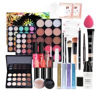 All in One Makeup Kit, Makeup Kit for Women Full Kit, Make Up Gift Set for Women, Makeup Essential Bundle Includes Foundation Eyeshadow Palette Concealer Lipstick Eyeliner Mascara Cosmetic Brush Set
