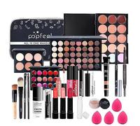 All-in-one Makeup Set Gift, 27 Pieces, Complete for Women with Cosmetic Essentials and Makeup Travel Bag, Bundle Eyeshadow Palette, Lipstick, Foundation, Powder for Teenagers
