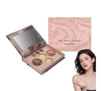 All-in-one Makeup Set with Eye Shadow Pallet, Cream Eyeshadow & Eye Shadow Palette Makeup Kit, Multi-Purpose Gift Set, Eyeshadow Palettes, Cream Eyes/hadow, Include One Mushroom-Shaped Powder Puff