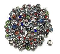 All in ONE Mixed Rhinestone Snap Button Jewelry Charms for DIY Craft (12mm - 30pcs)