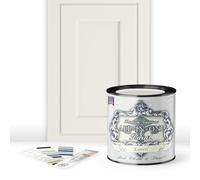 ALL-IN-ONE Paint, Durable cabinet and furniture paint. Built in primer and top coat, no sanding needed. Includes our 30 featured color card - Linen (off-white), Quart