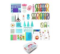 All-in-One Paper Quilling Kit, 1740pcs 3mm 5mm 10mm Paper Strips with Electric Pen, Crimper, Comb Board, Templates & Tools, Complete Craft Set for Adults, DIY, Classroom Teaching & Paper Art