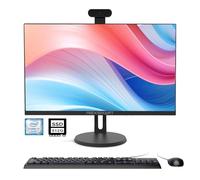 All-in-One PC 24Inch 8G RAM 512G SSD i7 Quad-Core (Up to 3GHz) All-in-One Desktop Computers with Adjustable Detachable Camera IPS HD Display with Dual Band WiFi BT 4.2(Black)