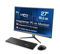 All-in-One PC CSL Unity F27B-ALS 68.58 cm (27 Inches, 1920 x 1080 Full HD) - Powerful AIO (Intel N200 CPU 4 x 3700 MHz, 1000 GB SSD, 32 GB DDR4-RAM, Windows 11 Home), Black