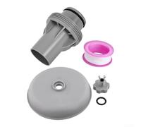 All In One Pool Filter Repair Kit Featuring Vented Lid Gasket And 38mm Hose Adapter Compatible With For Coleman For Intex For Steel Pro Models Black
