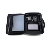 All in one Protective Bag Portable Storage Case Compatible with GPD Pocket 4 Eva Hard Shell Case Storage Host Keyboard Stand Mouse Charger Grip Base (Black)