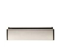 All in one Sleeved Letterbox Plate 260 x 47mm Aperture Satin Steel