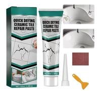 All-in-One Tile Repair Kit for Ceramic & Porcelain-Shower Tray Repair Kit,Bath Repair Ki/t White,Til/e Filler,Chip & Crack Repai/r Paste,Sink & Til/e Crack Restorer with Enamel Paint,100ml