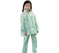 All In One Waterproof For Kids-Rain Suit Jacket And Pants Set With Reflective Strips Adjustable Hood Pocket For Boys Girls