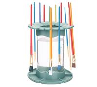 All-in- Paint Brush Cleaner Rinse Cup | Art,Studio,Brushes Holder & Silicone Cleaning System for Acrylic, Watercolor, Water-Based Paints, Paintbrush Cleaning Cup with Palette and Brush Organizers