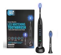 ALL-IN Sonic Electric LED Whitening Toothbrush - Dual LED Light Technology - 4 Advanced Deep Cleaning Modes with a Timer, BPA Free and PHTHALATES Free - Replacement Heads are Coming Soon!