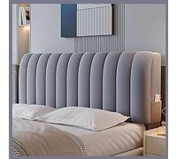 All-inclusive Bed Head Cover ，Bed Headboard Cover Protector Padded Velvet Dustproof Stretch Solid Color Quilted Bed Head Covers， For Twin Queen Full California King Size Beds ( Color : Dark gray , Siz