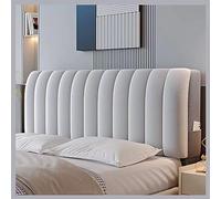 All-inclusive Bed Head Cover ，Bed Headboard Cover Protector Padded Velvet Dustproof Stretch Solid Color Quilted Bed Head Covers， For Twin Queen Full California King Size Beds (Color : Light gray, Si