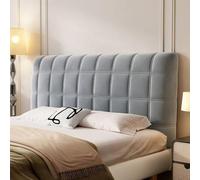 All-inclusive Bed Head Cover ，Bed Headboard Cover Protector Padded Velvet Dustproof Stretch Solid Color Quilted Bed Head Covers， For Twin Queen Full California King Size Beds(Dark gray,130cm(51.1inch)