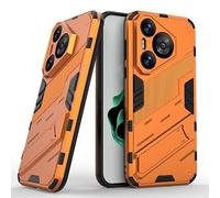 All-inclusive Mobile Phone Case for Huawei Pura70 Pro/Pura 70 PRO/Pura 70 Pro+/Pura70 Ultra, Punk Armor Type Bracket Anti-fall Protective Cover,PURA 70pro,Orange