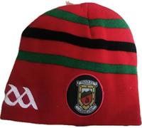 All Ireland Official County Mayo Beanie Hat, Red, Black and Green Striped, Adult