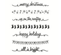 All is Bright Clear Stamps for Card Making,Transparent Silicone Stamps for Craft DIY Scrapbooking Embossing Photo Album Decoration