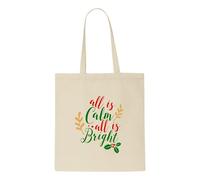 All is calm and bright [BCX] tote style shopping bag - natural