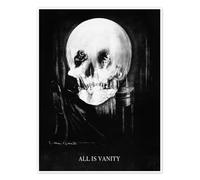 All is vanity - girl in a mirror Poster by Charles Allan Gilbert 30 x 40 cm Black Wall art Wall decor