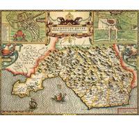 All jigsaw Puzzles Glamorgan Historical Map 1000 Piece Jigsaw Puzzle (1610) All jigsaw Puzzles Multicolor