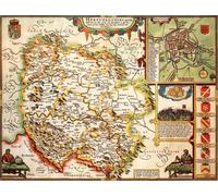 All jigsaw Puzzles Herefordshire Historical Map 1000 Piece Jigsaw Puzzle (1610) All jigsaw Puzzles Multicolor