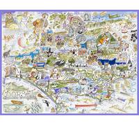 All jigsaw Puzzles Map of Dorset - Tim Bulmer 1000 Piece Jigsaw Puzzle All jigsaw Puzzles Multicolor