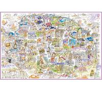 All jigsaw Puzzles Map of Norfolk - Tim Bulmer 1000 Piece Jigsaw Puzzle All jigsaw Puzzles Multicolor